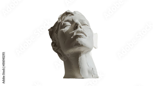 Clay Sculpture Mockup on transparent background photo