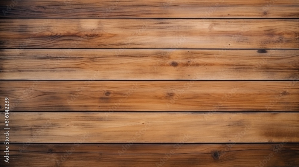Obraz premium Intriguing shadows cast across the brown wooden planks create a dynamic and textured appearance ideal for various uses