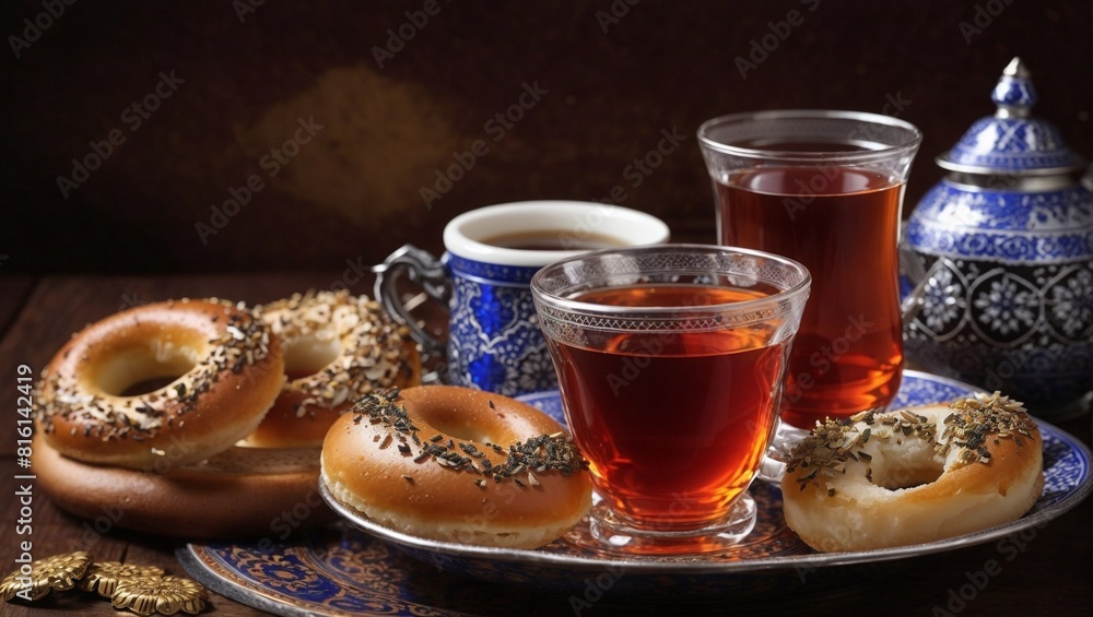 cup of tea and cookies Generated Ai cup of tea and cookies Generated Ai