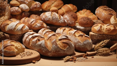 bread with seeds Generated Ai 