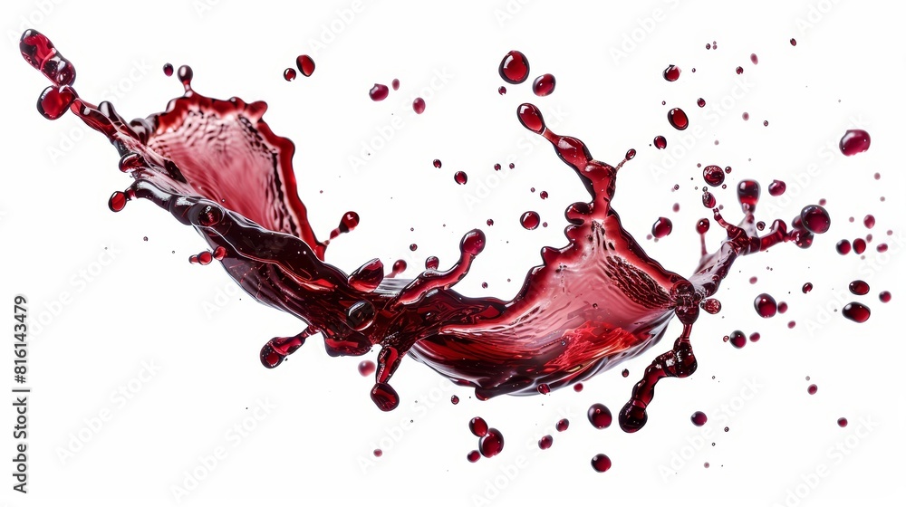 Red wine splashing on white background Red wine splashing on white background