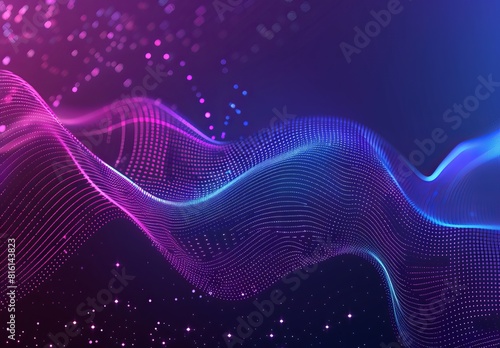 This abstract wallpaper depicts dynamic network waves, aiming to be a best-seller background