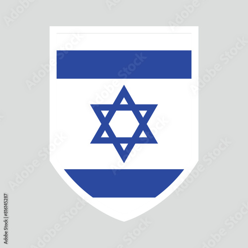 Israel Flag in Shield Shape Frame