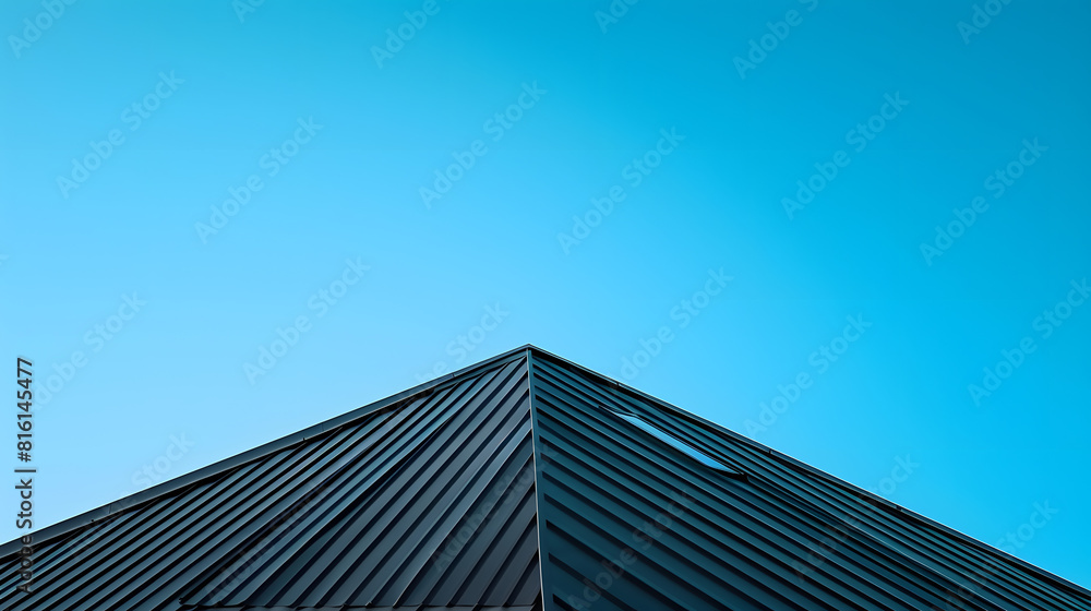 View of Roof against blue sky : Generative AI View of Roof against blue sky : Generative AI