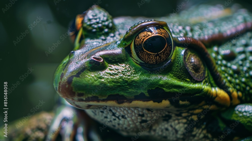 A close-up shot of a frog, featuring its striking skin patterns and colors, highlighting the creature's beauty and diversity A close-up shot of a frog, featuring its striking skin patterns and colors, highlighting the creature's beauty and diversity