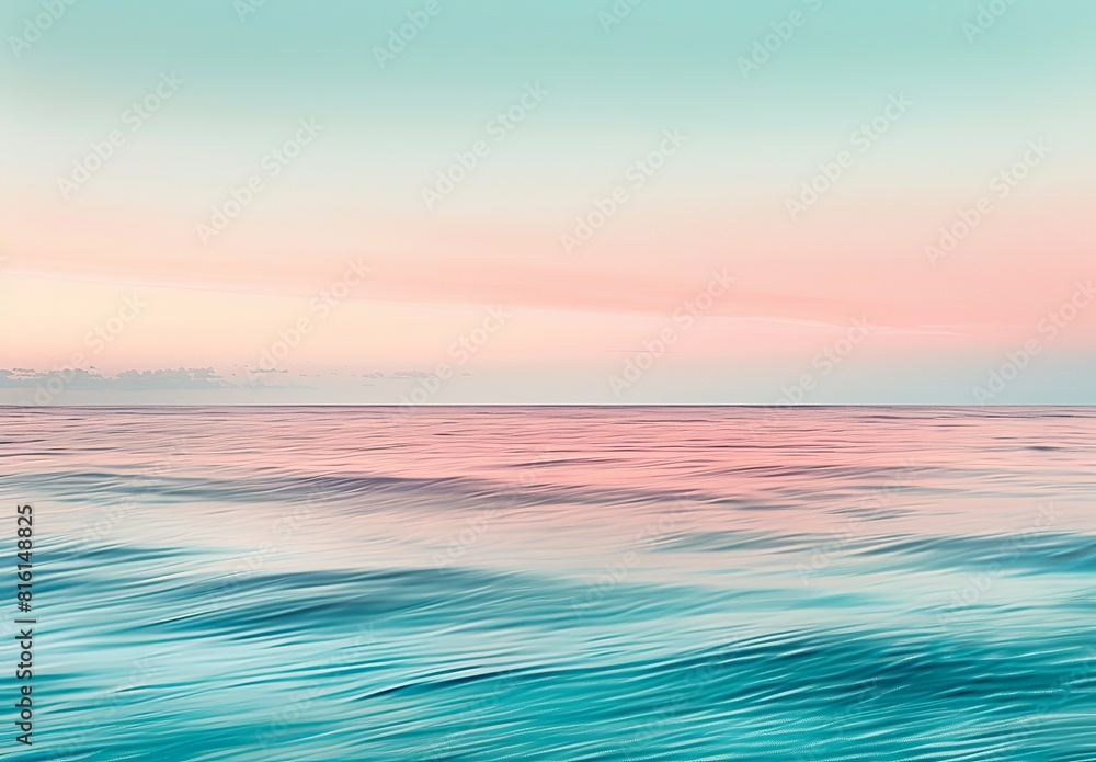 A serene abstract wallpaper capturing the beauty of pastel sunset hues reflecting off calm ocean waves, perfect as a peaceful background and potential best-seller