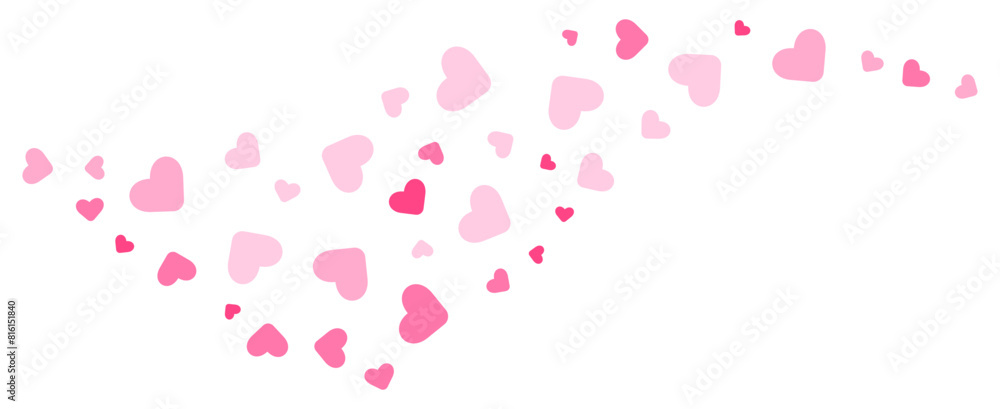 Pink heart particle simple decoration. Vector illustration. Pink heart particle simple decoration. Vector illustration.