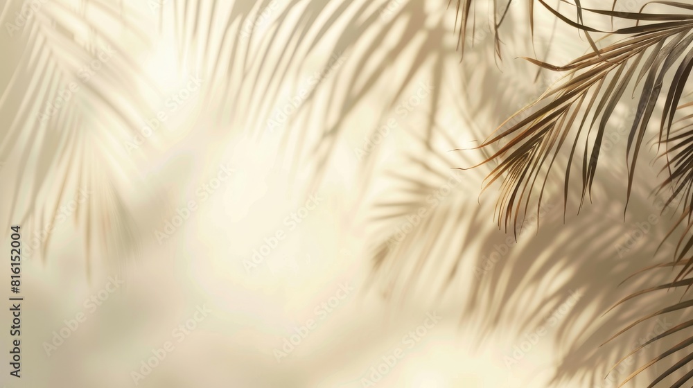 Obraz premium Close Up of Palm Leaves on White Background