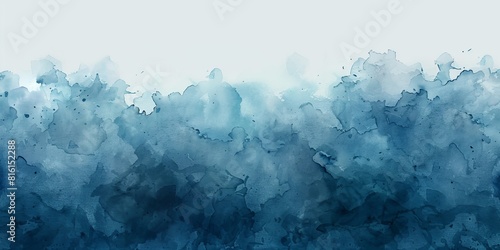 A soothing and abstract blue watercolor splash background demonstrating fluidity and artistic expression