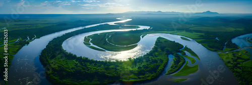 Panoramic View of the Majestic World's Longest River: A Testament of Nature's Unending Beauty and Endurance