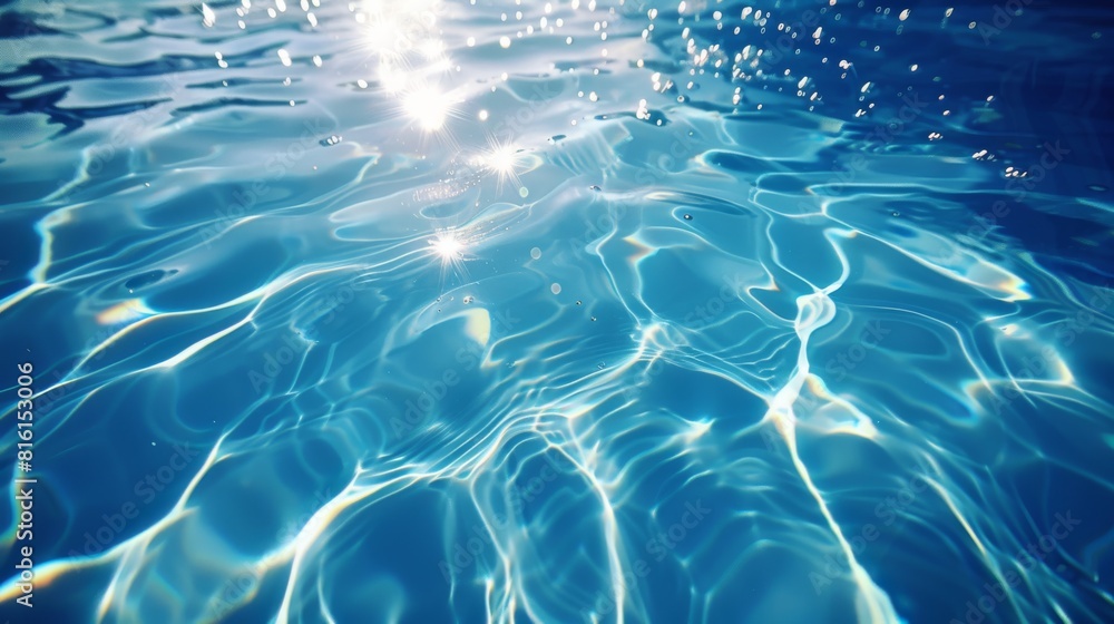 Fototapeta premium Close Up of Sunlit Water in a Swimming Pool
