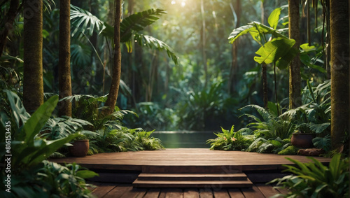 Tropical Jungle Podium  Nature s Stage Set in Lush Greenery