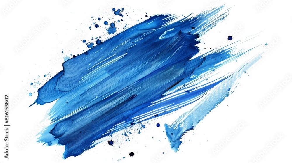 Blue Paint Splatter on White Background Blue Paint Splatter on White Background