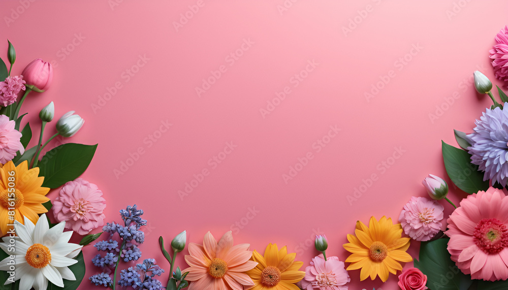 Fototapeta premium Wallpaper flowers - 14