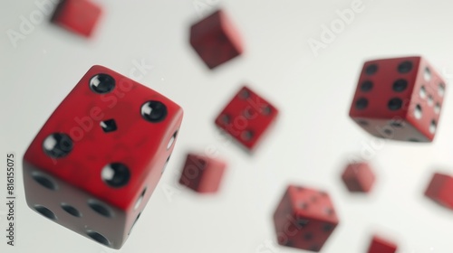 3d modelCreate an animated short film depicting characters facing dilemmas resolved by a roll of the dice.isolated on white background photo