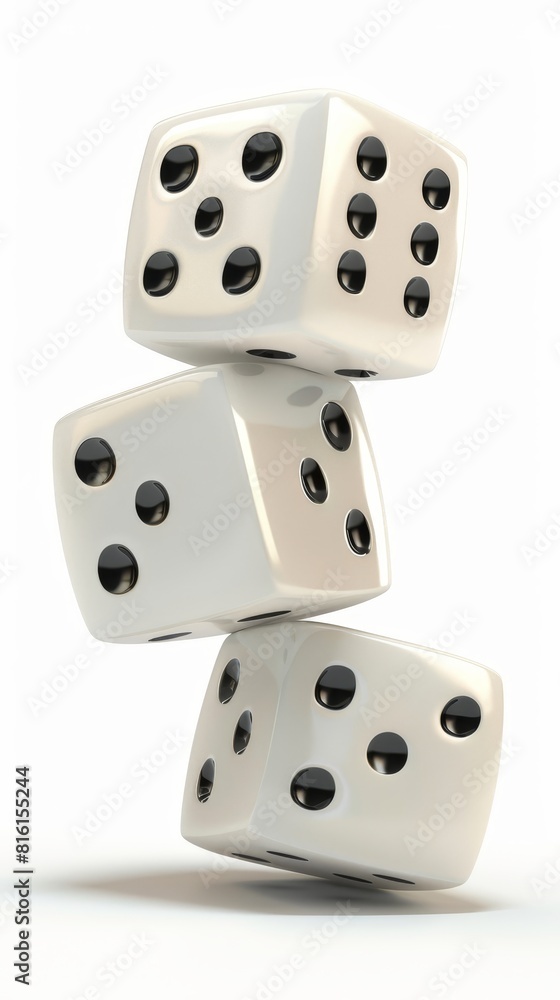 3d modelCreate an artwork representing the concepts of fortune and chance through imagery related to dice.isolated on white background 3d modelCreate an artwork representing the concepts of fortune and chance through imagery related to dice.isolated on white background