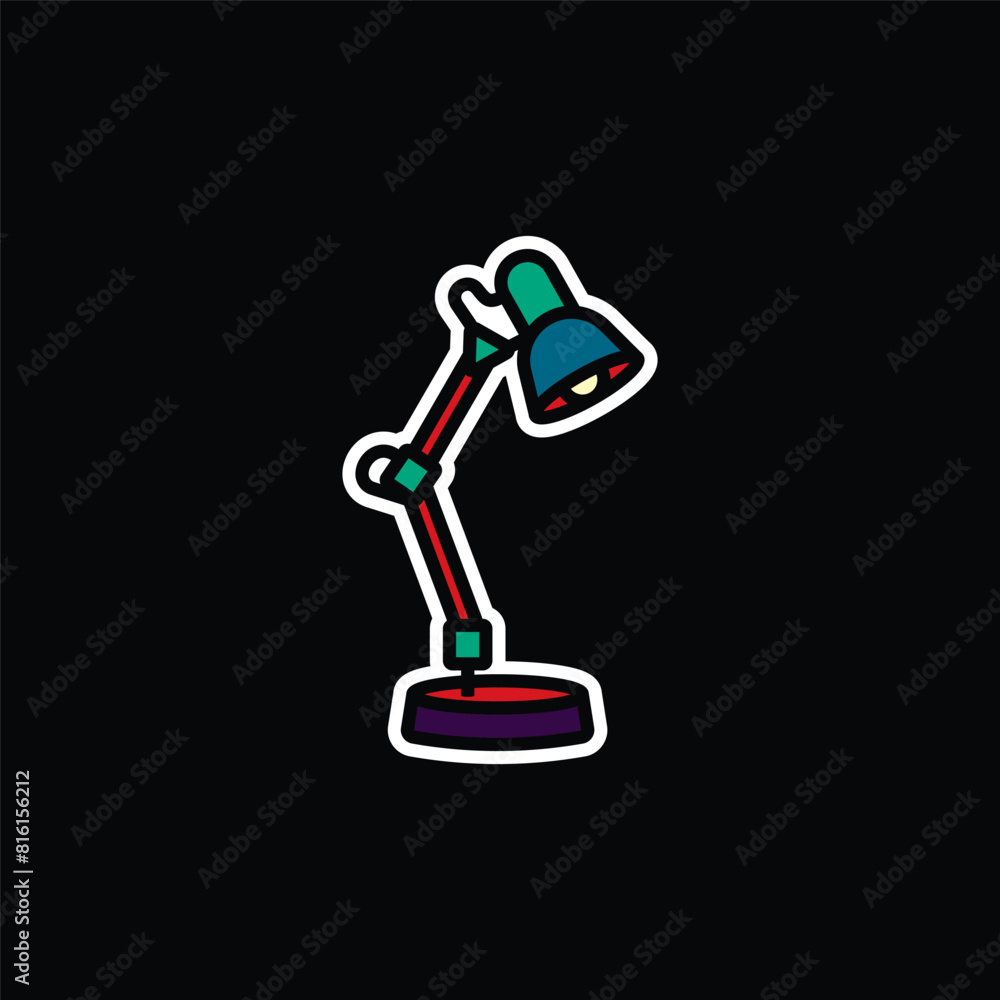 Original vector illustration. Contour icon of a table lamp for home. Original vector illustration. Contour icon of a table lamp for home.