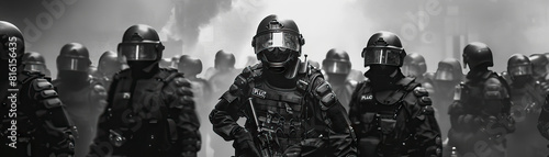 Intimidation (Black): Signifies the use of police presence to intimidate or deter protesters from exercising their rights