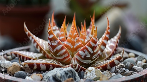 Picture of a Tiger Jaws succulent or faucaria tigrina photo