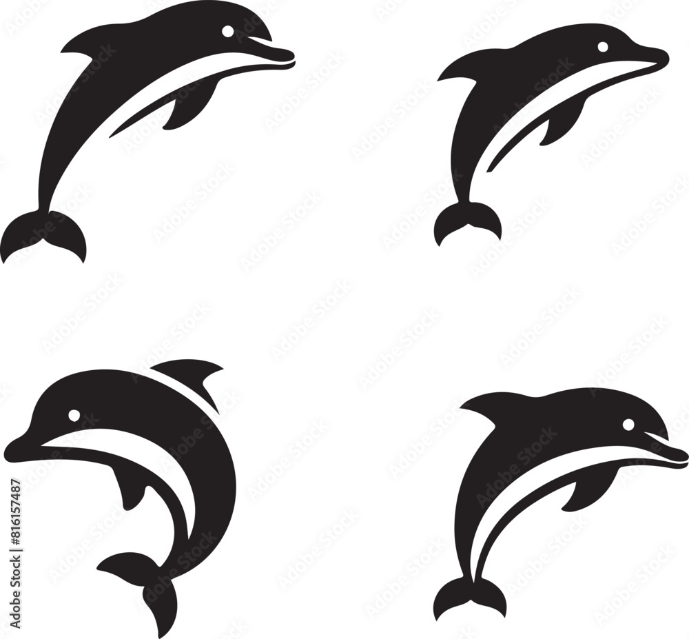 Fototapeta premium Dolphin bundle vector