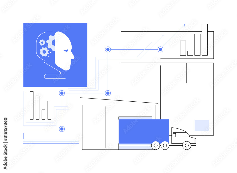 AI-Predictive Demand Analysis abstract concept vector illustration. AI-Predictive Demand Analysis abstract concept vector illustration.