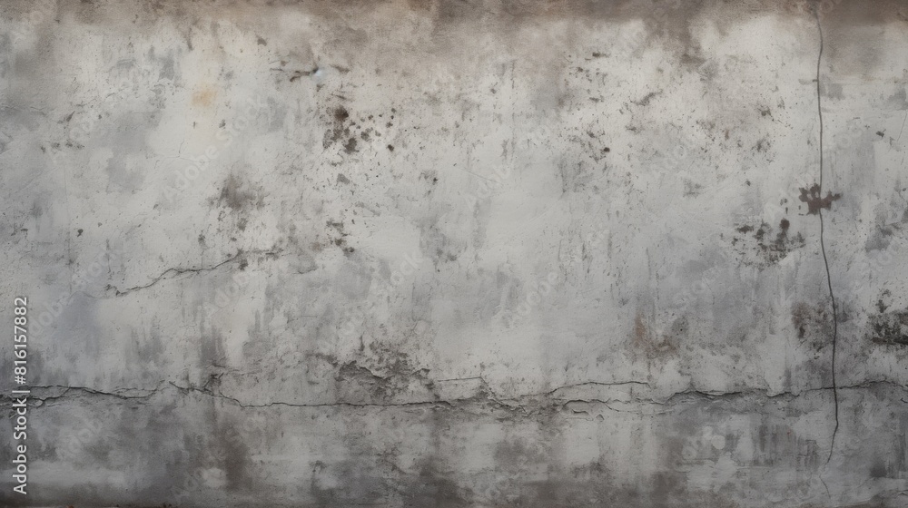 Fototapeta premium This well-aged wall image reveals natural discoloration, cracking, and staining over time