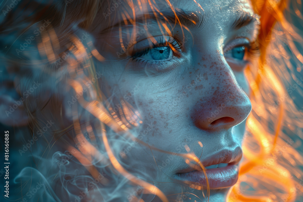 A person's racing thoughts and inability to quiet the mind, plagued by worries and what-if scenarios fueled by stress. Concept of stress-induced rumination and anxiety. Generative Ai. A person's racing thoughts and inability to quiet the mind, plagued by worries and what-if scenarios fueled by stress. Concept of stress-induced rumination and anxiety. Generative Ai.