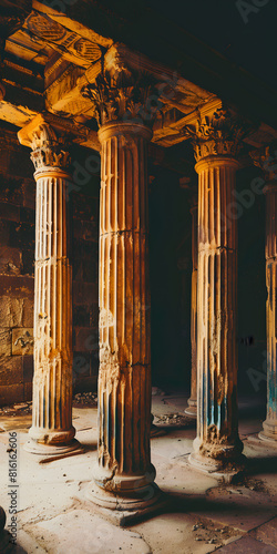 Colunas de mármore estilo grego antigo photo