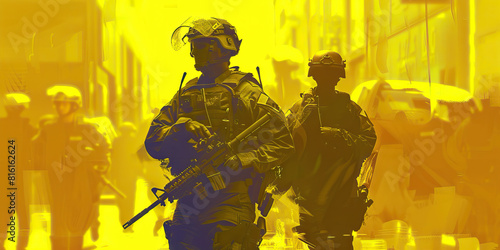 Political Influence (Yellow): Signifies the political factors that influence decisions regarding police militarization, such as government policies and public perceptions