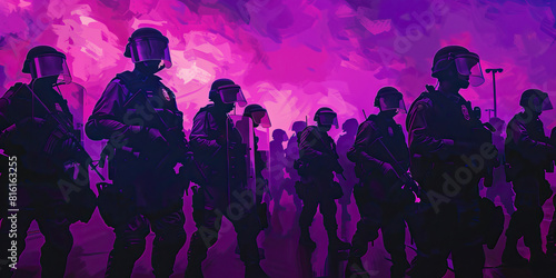 Community Impact (Purple): Represents the impact of police militarization on communities, particularly marginalized or minority communities photo