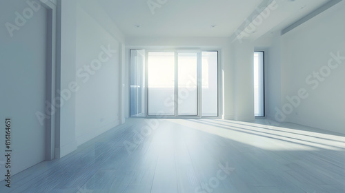 Empty and unfurnished brand new apartment   Generative AI