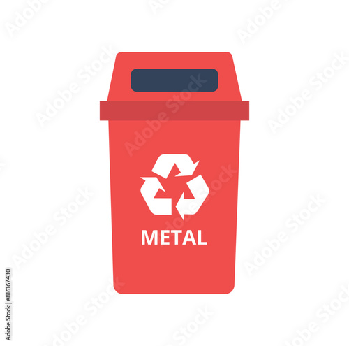 Isolated metal recycling container symbol 