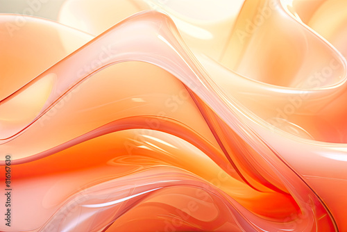 abstract orange background with transparent object