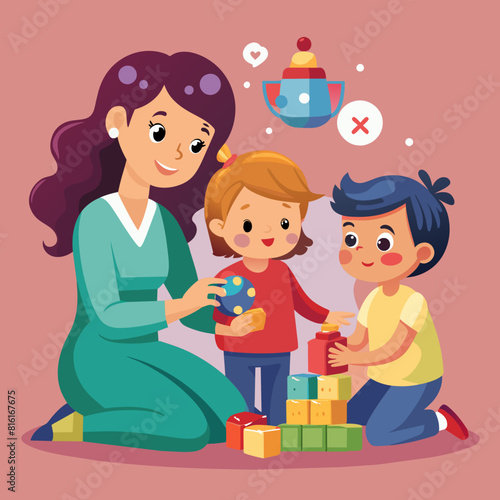 mom-and-daughter-and-son-playing-with-toy