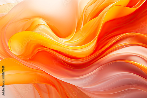 abstract orange background with transparent object