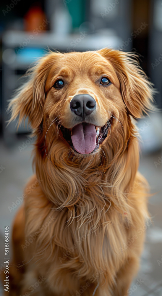 Veterinary consultation of a dog in the presence of the veterinarian. Working atmosphere.generative ai Veterinary consultation of a dog in the presence of the veterinarian. Working atmosphere.generative ai