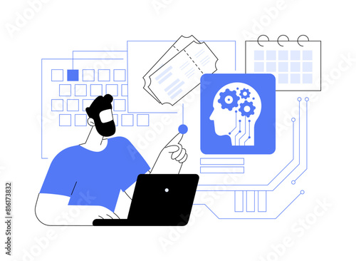 AI-Enhanced Event Management abstract concept vector illustration.