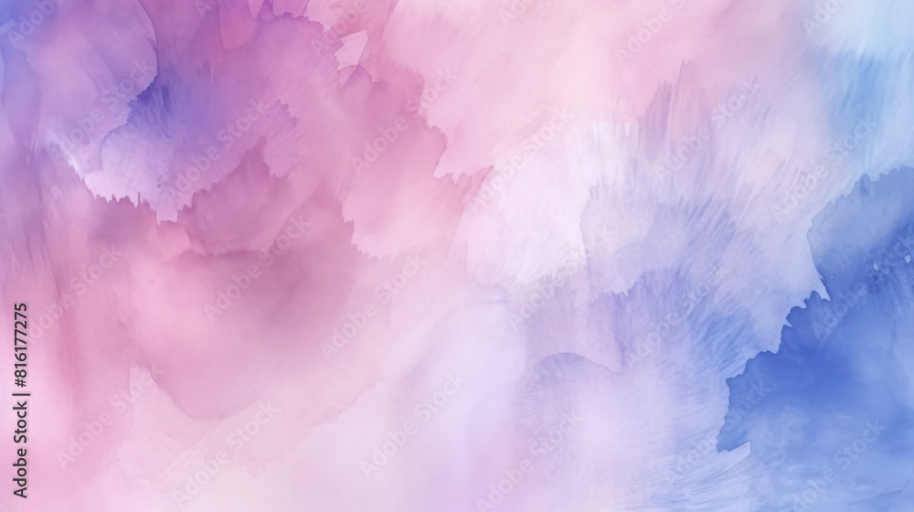 Fototapeta premium Gentle transition of colors from purple to pink in a delicate watercolor wash effect