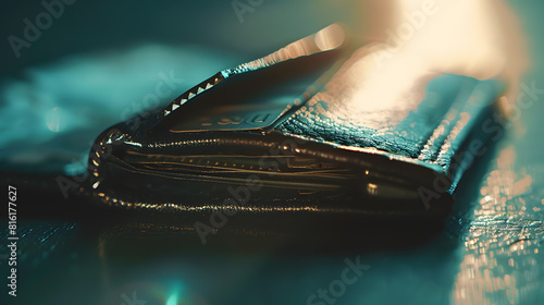 An empty wallet with filter effect retro vintage style : Generative AI photo