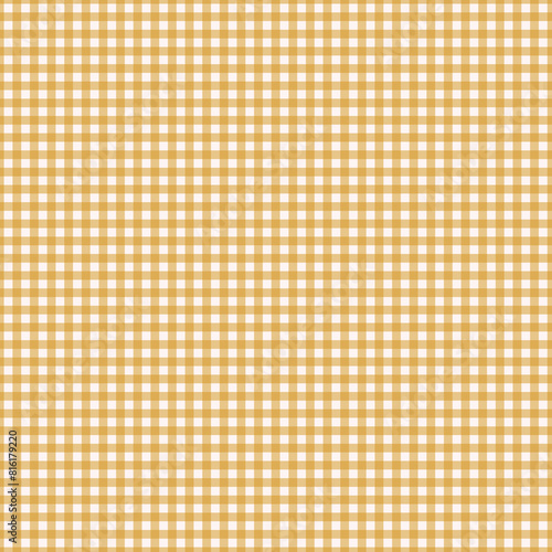 Gingham pattern seamless Plaid repeat in beige and white. Design for print, tartan, gift wrap, textiles, checkered background for tablecloth