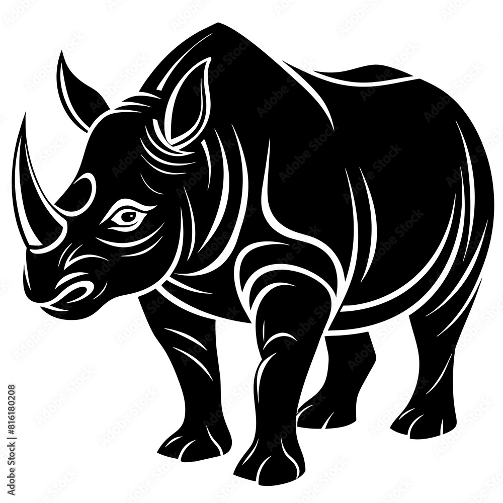 rhino-silhouette-black-vector-illustration-on-whit