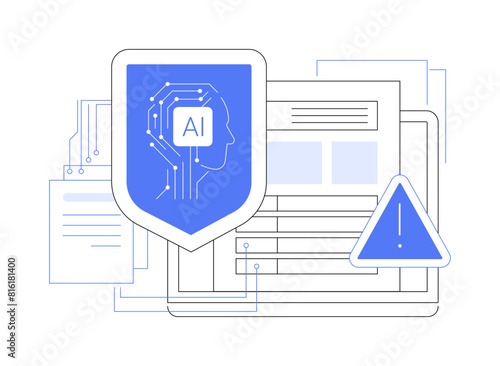 AI-Enhanced Risk Assessment abstract concept vector illustration.