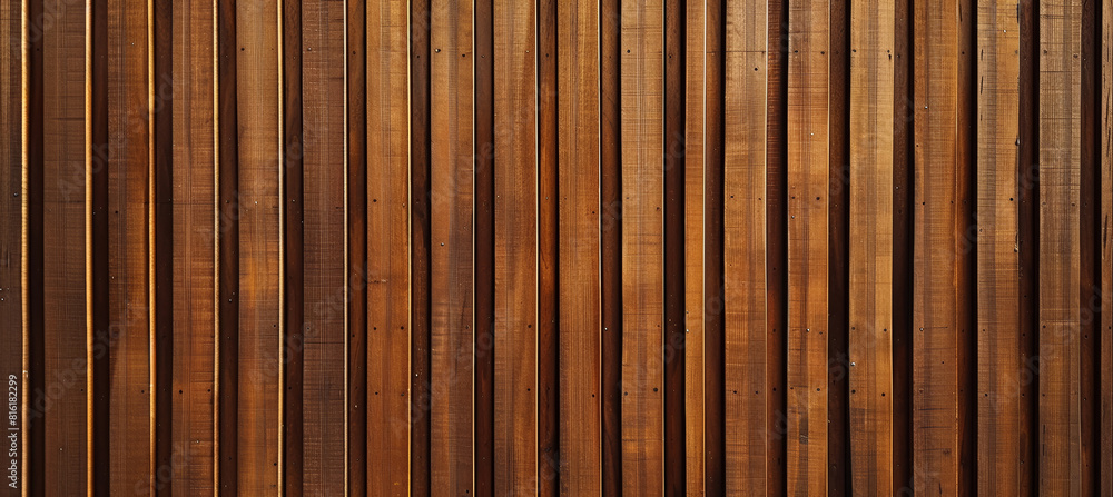 Vertical Brown Slats Background, Close-Up Shot Vertical Brown Slats Background, Close-Up Shot