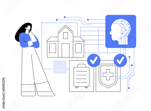 AI-Supported Customer Retention abstract concept vector illustration.