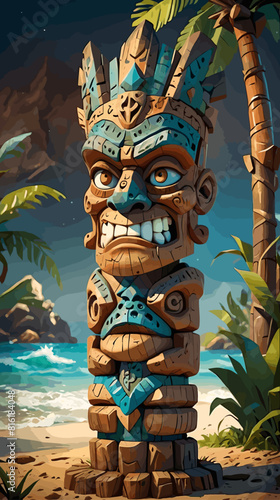 Tiki Totem Pole