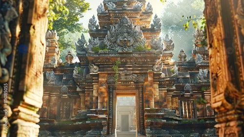 Exquisite temple architecture in Asia showcasing the spiritual beauty and intricate artistry of traditional religious structures 