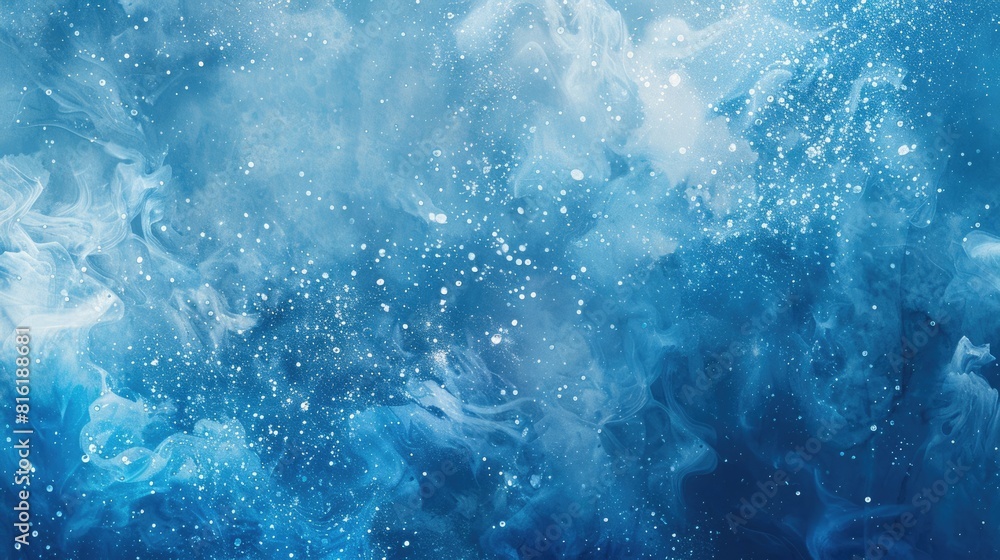Color Effect. Sparkling Wave Abstract Background with Blue Ink Water in Enchanted Winter Frost Color Effect. Sparkling Wave Abstract Background with Blue Ink Water in Enchanted Winter Frost