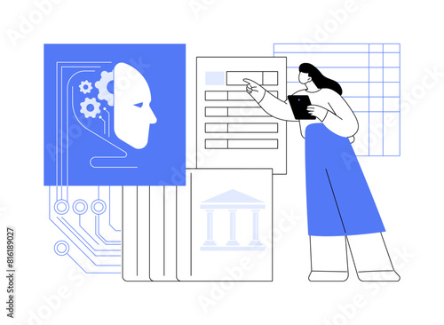 AI-Optimized Regulatory Compliance abstract concept vector illustration.