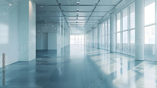 Wallpaper Mural Empty hall in the modern office building : Generative AI Torontodigital.ca