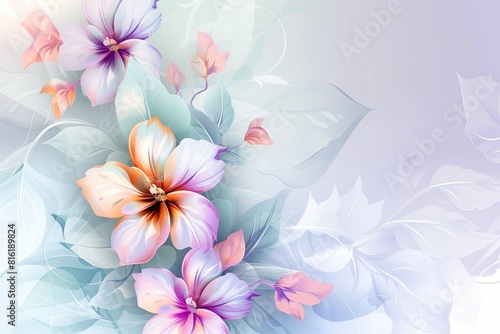 Beautiful floral background with soft floral ornament. Vector Illustration with Eps 10